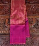 Purple Pink Handwoven Kanjivaram Silk Saree T4375681