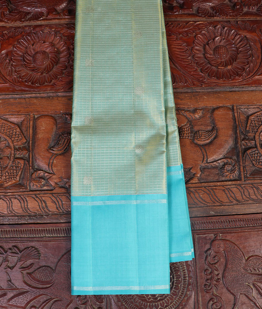 Blue Handwoven Kanjivaram Silk Saree T437575-image