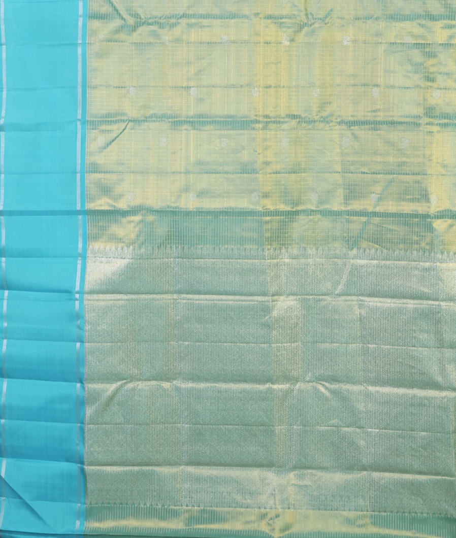 Blue Handwoven Kanjivaram Silk Saree T4375754