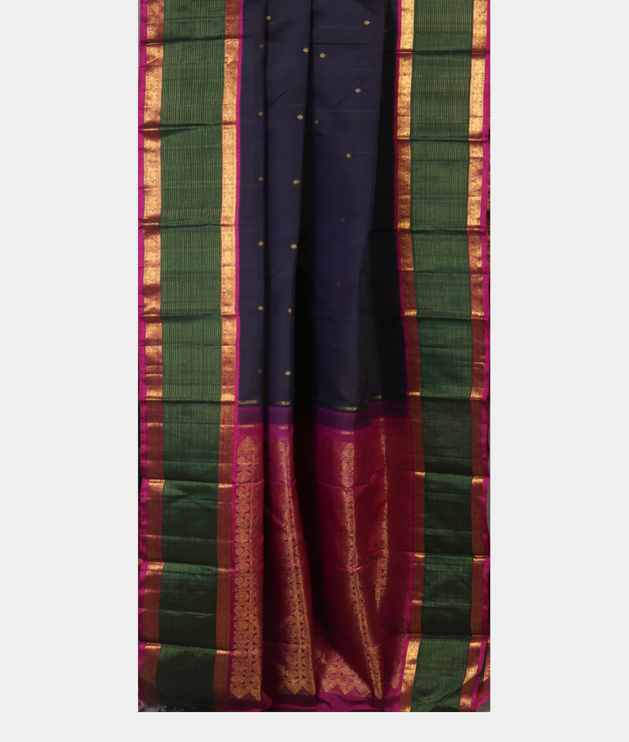 Blue Handwoven Kanjivaram Silk Saree T4371352