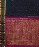 Blue Handwoven Kanjivaram Silk Saree T4371354