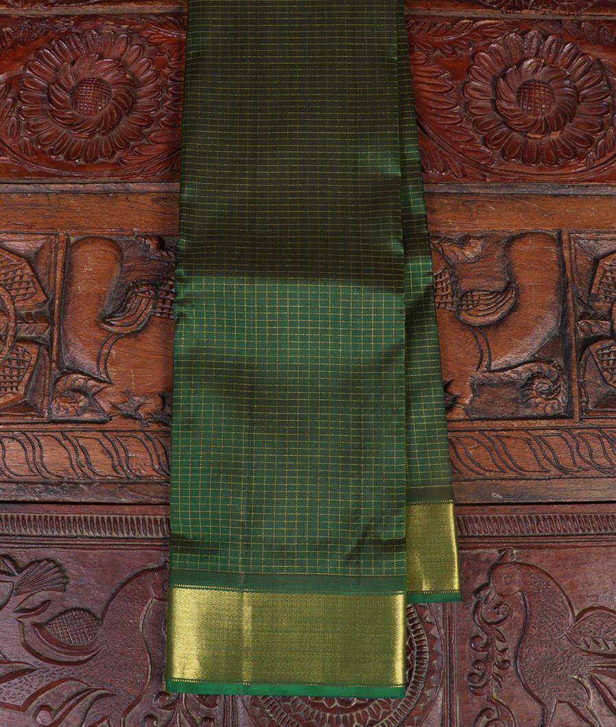 Green Handwoven Kanjivaram Silk Saree T437204-image