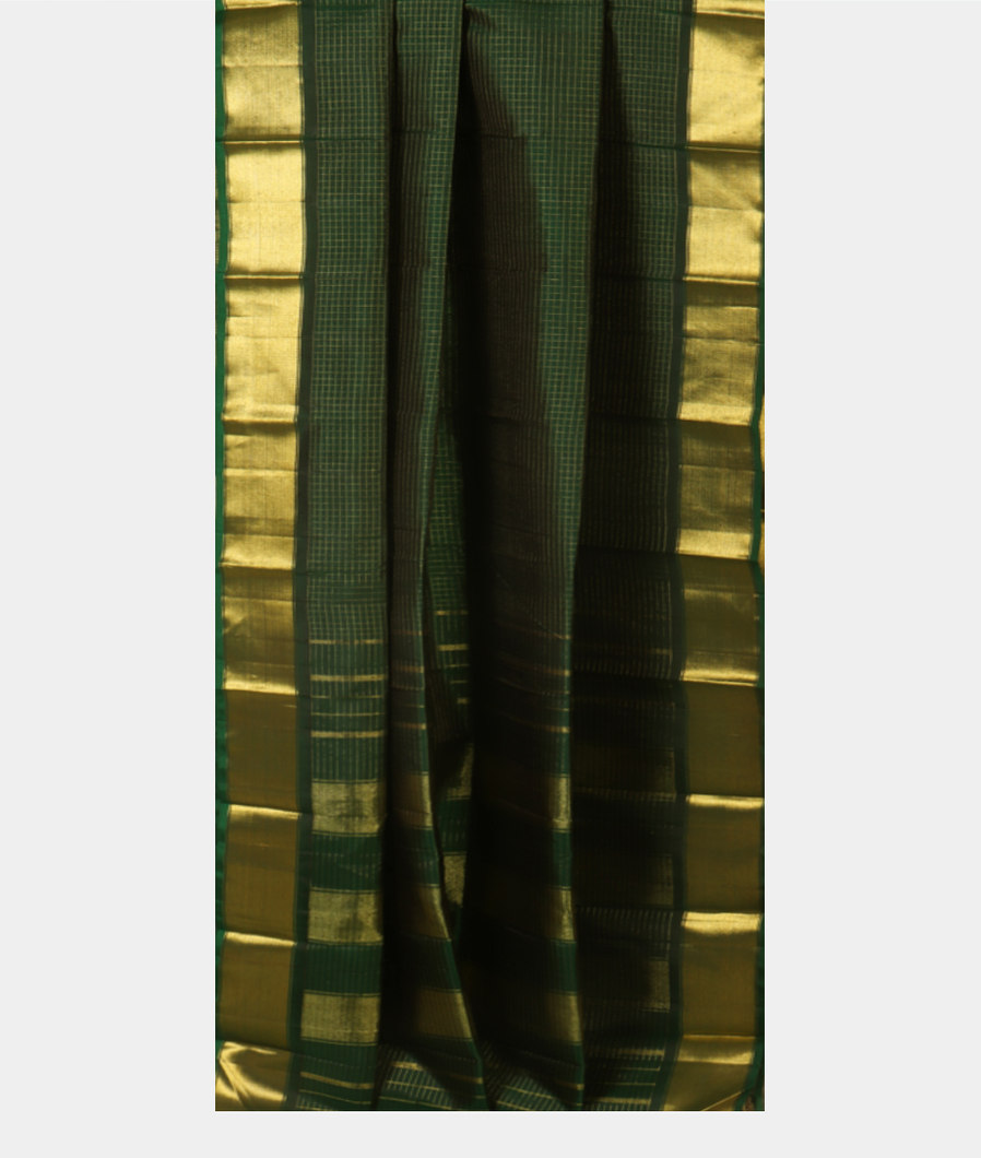 Green Handwoven Kanjivaram Silk Saree T4372042