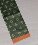 Green Soft Printed Cotton Saree T4312011