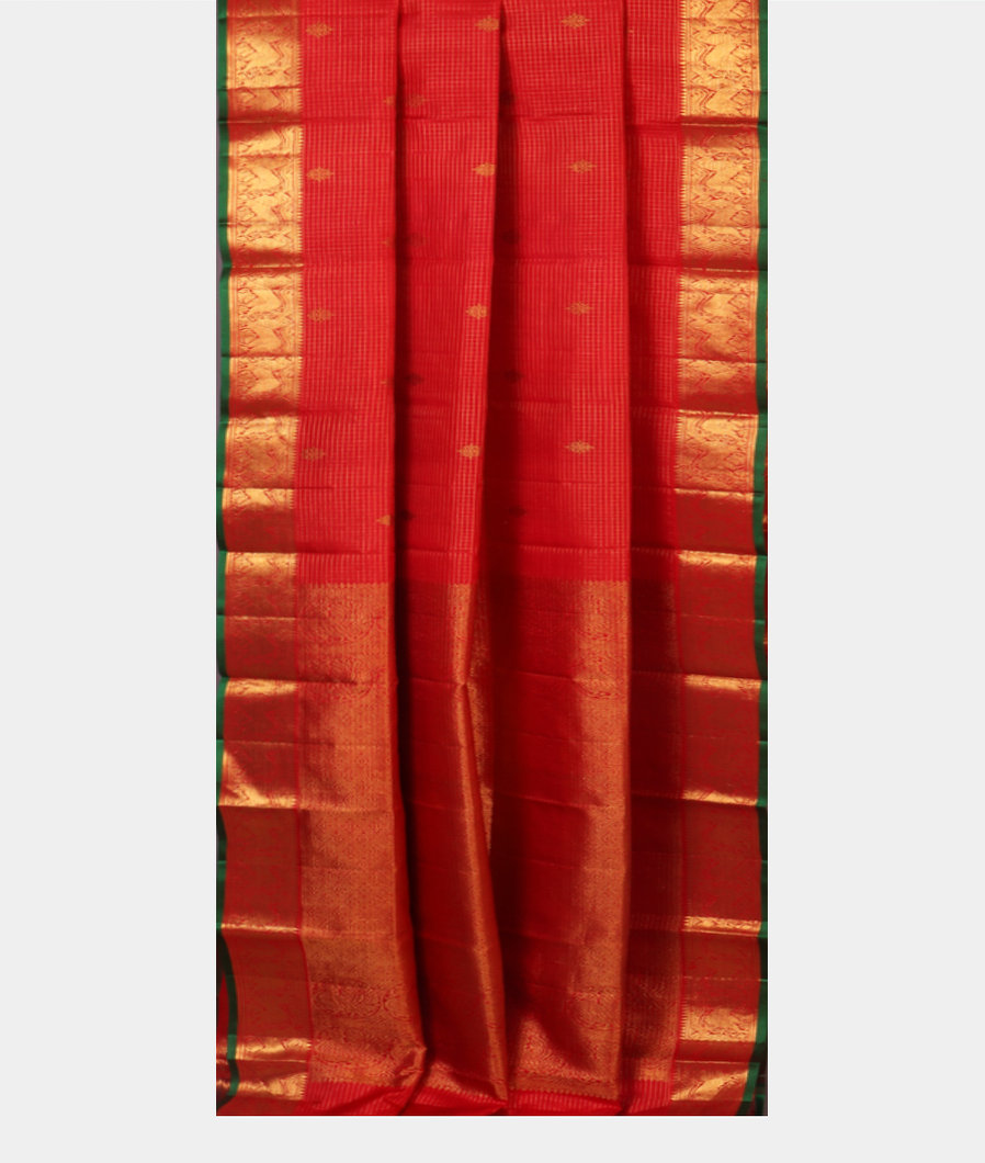 Red Handwoven Kanjivaram Silk Saree T3976952