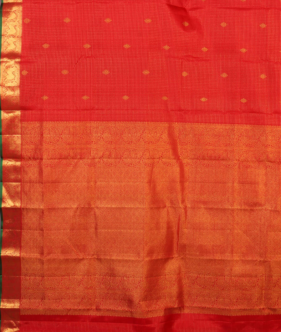 Red Handwoven Kanjivaram Silk Saree T3976954