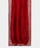 Red Kora Organza Embroidery Saree T4326152