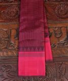 Black and Pink Handwoven Kanjivaram Silk Saree T4424551