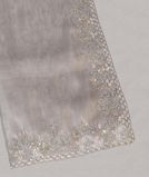 Silver Kora Tissue Organza Embroidery Saree T4432031