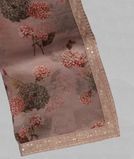 Purple Kora Organza Embroidery Saree T4432201