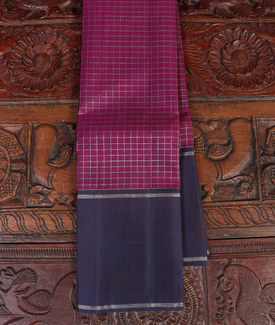 Purple Handwoven Kanjivaram Silk Saree T437511-image