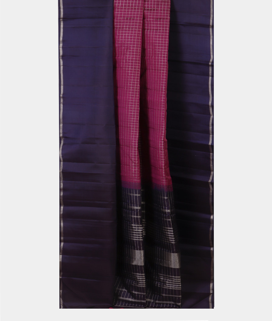 Purple Handwoven Kanjivaram Silk Saree T4375112