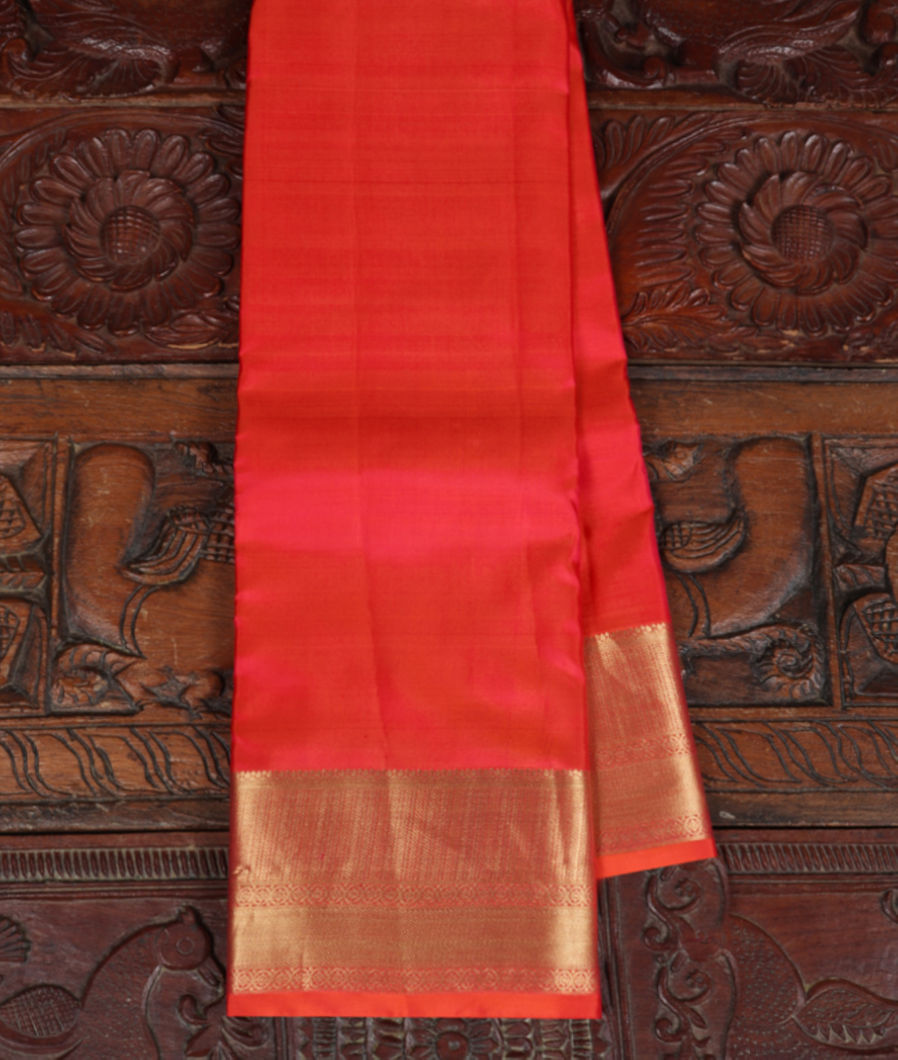 Orangish Pink Soft Silk Saree T445354-image