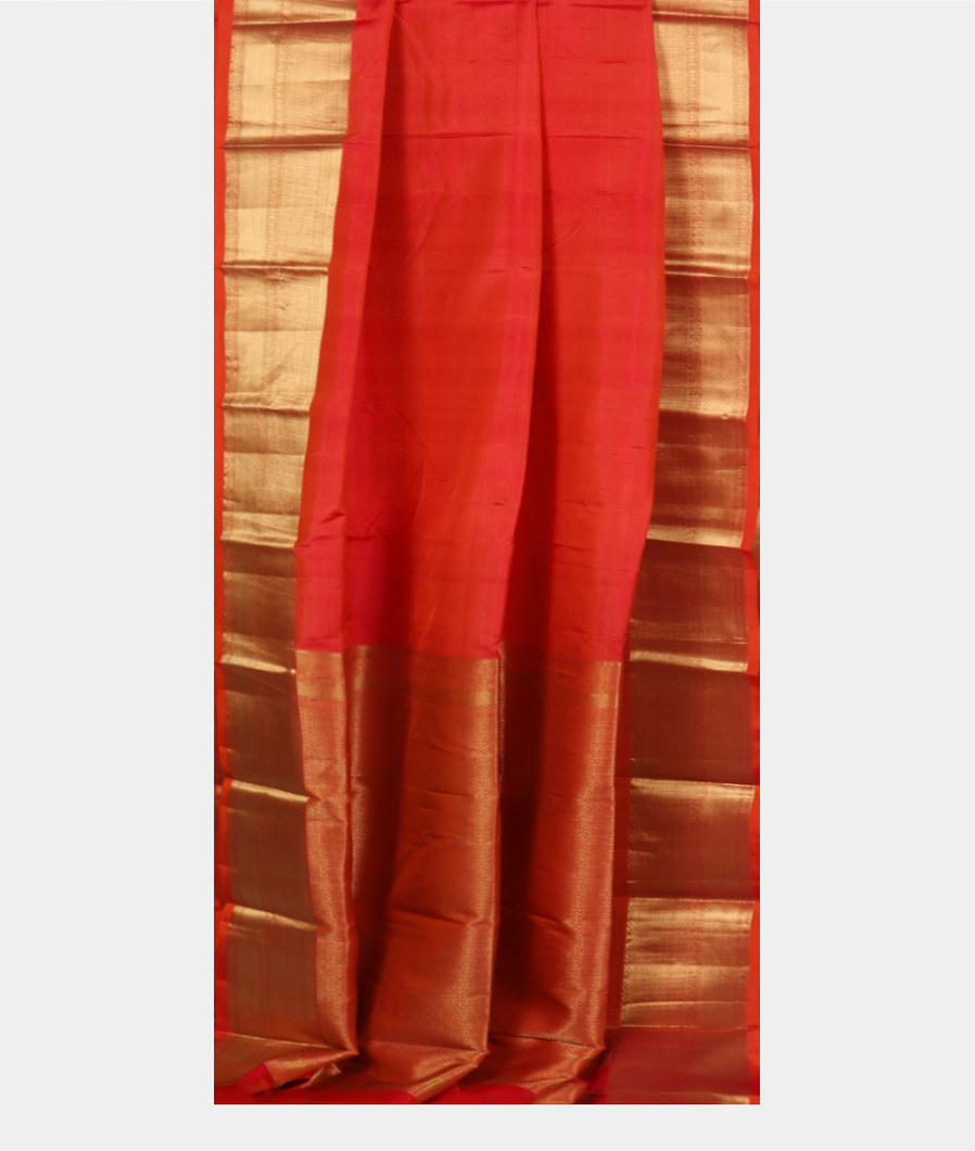 Orangish Pink Soft Silk Saree T4453542