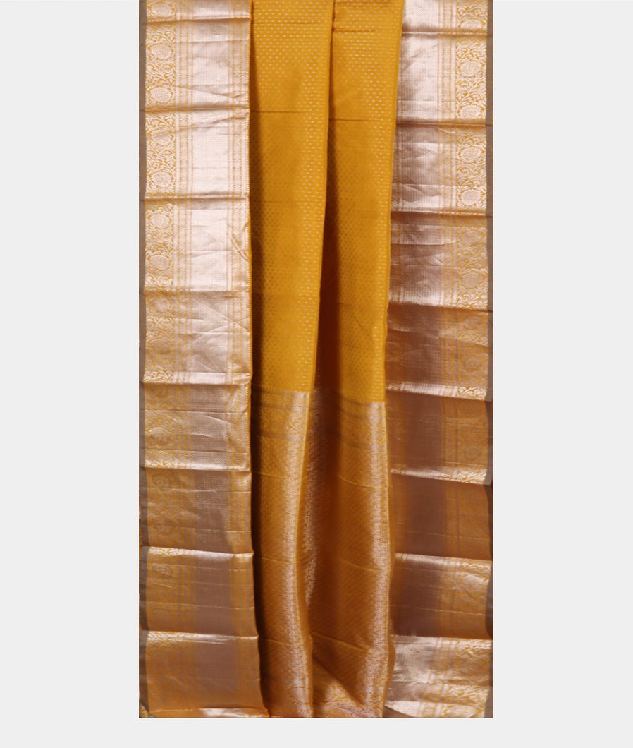 Yellow Handwoven Kanjivaram Silk Saree T4332422