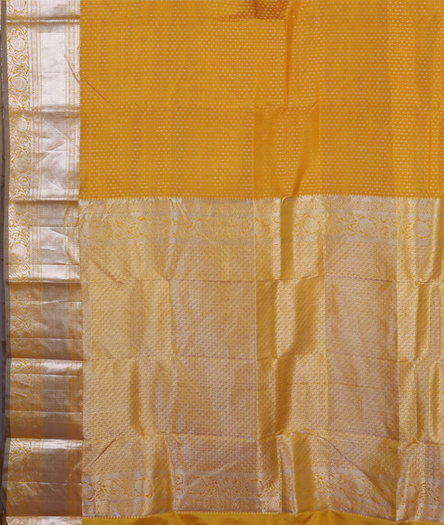 Yellow Handwoven Kanjivaram Silk Saree T4332424