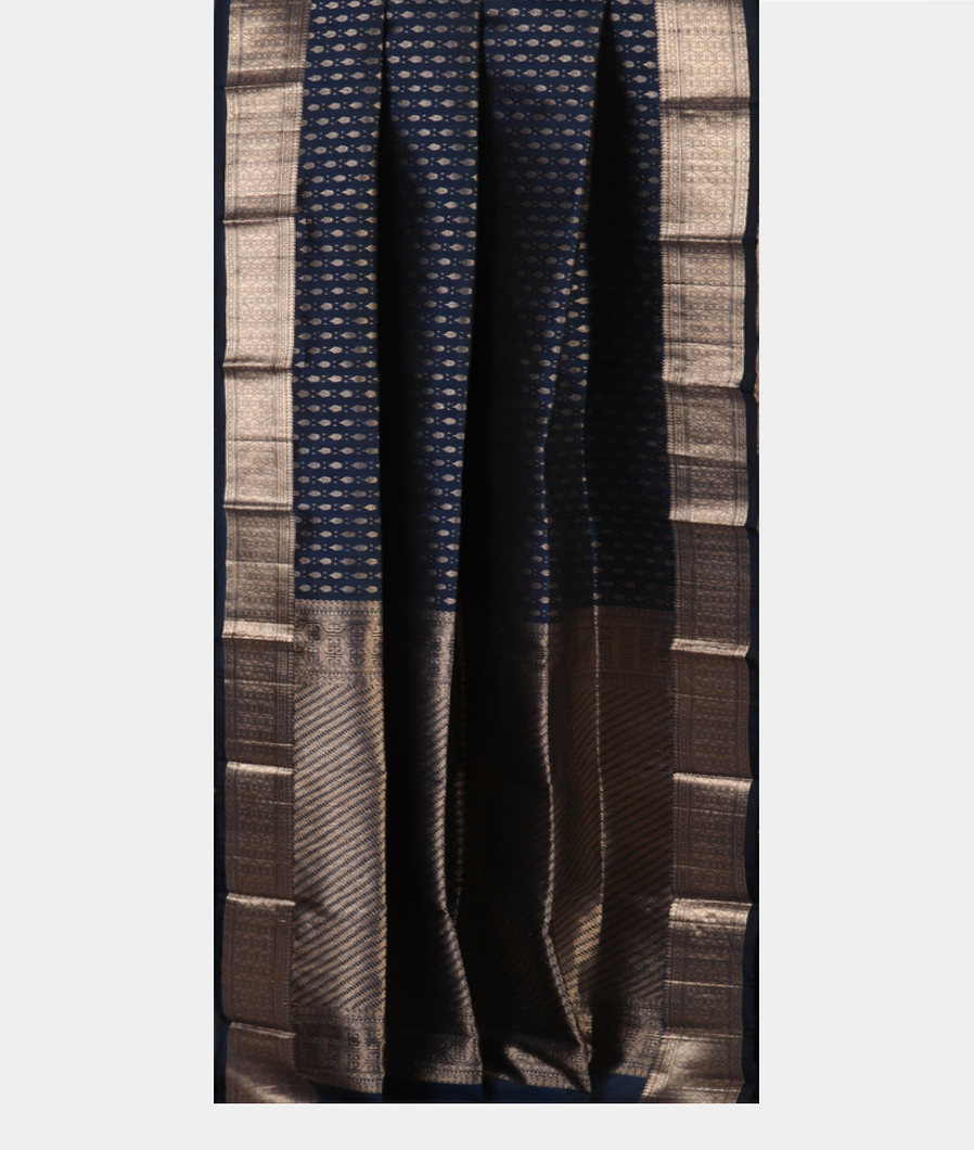 Blue Handwoven Kanjivaram Silk Saree T4333532