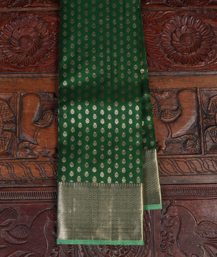Green Handwoven Kanjivaram Silk Saree T433235-image
