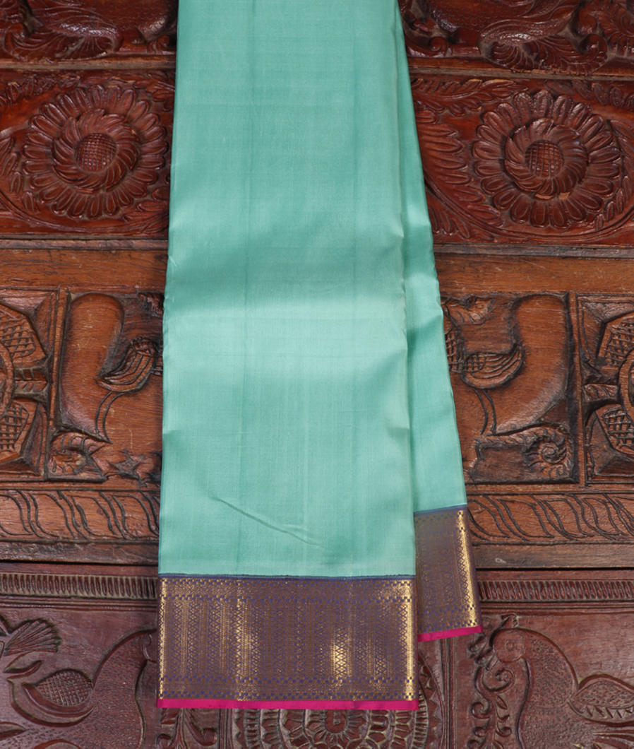 Blue Handwoven Kanjivaram Silk Saree T408352-image