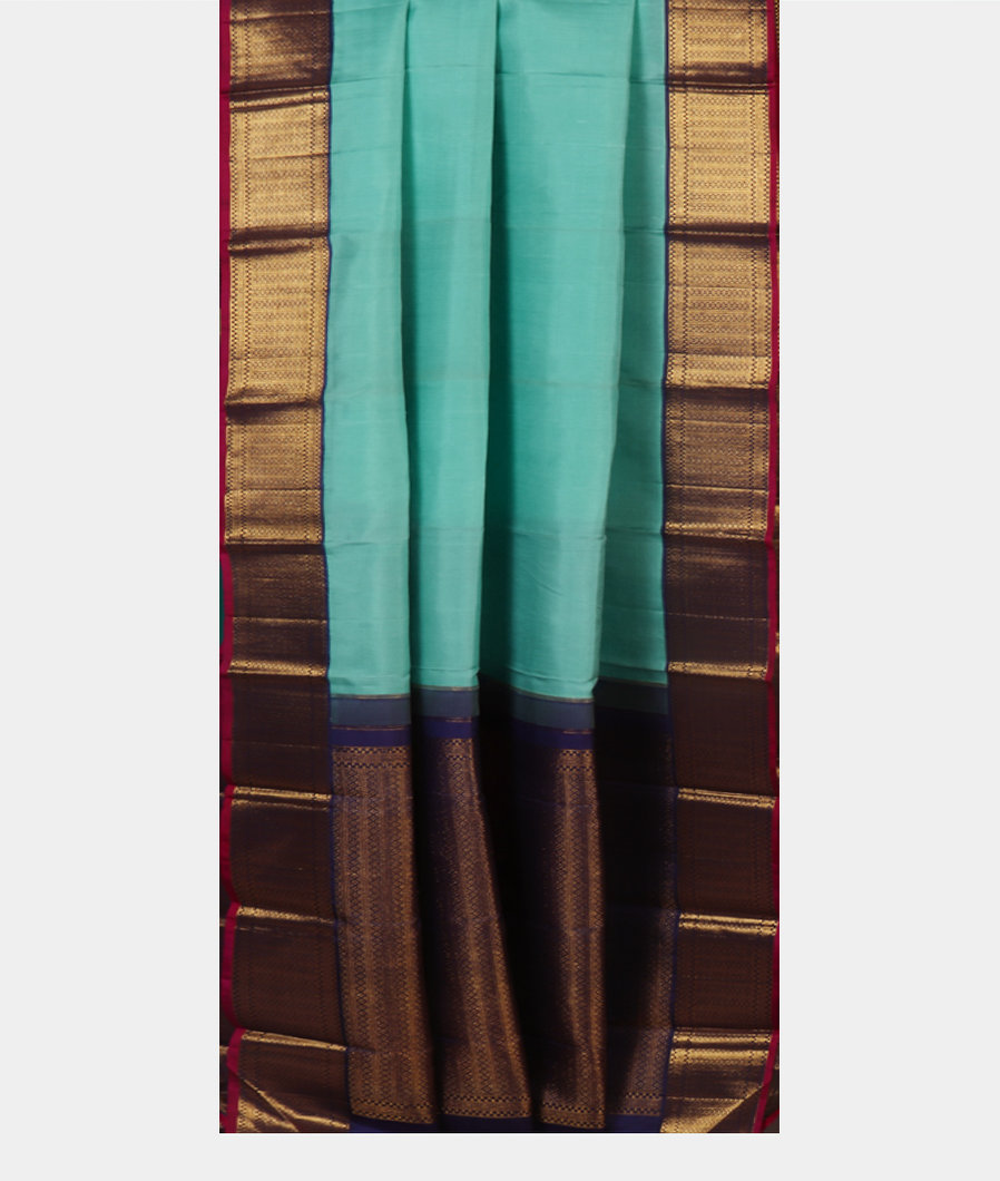 Blue Handwoven Kanjivaram Silk Saree T4083522