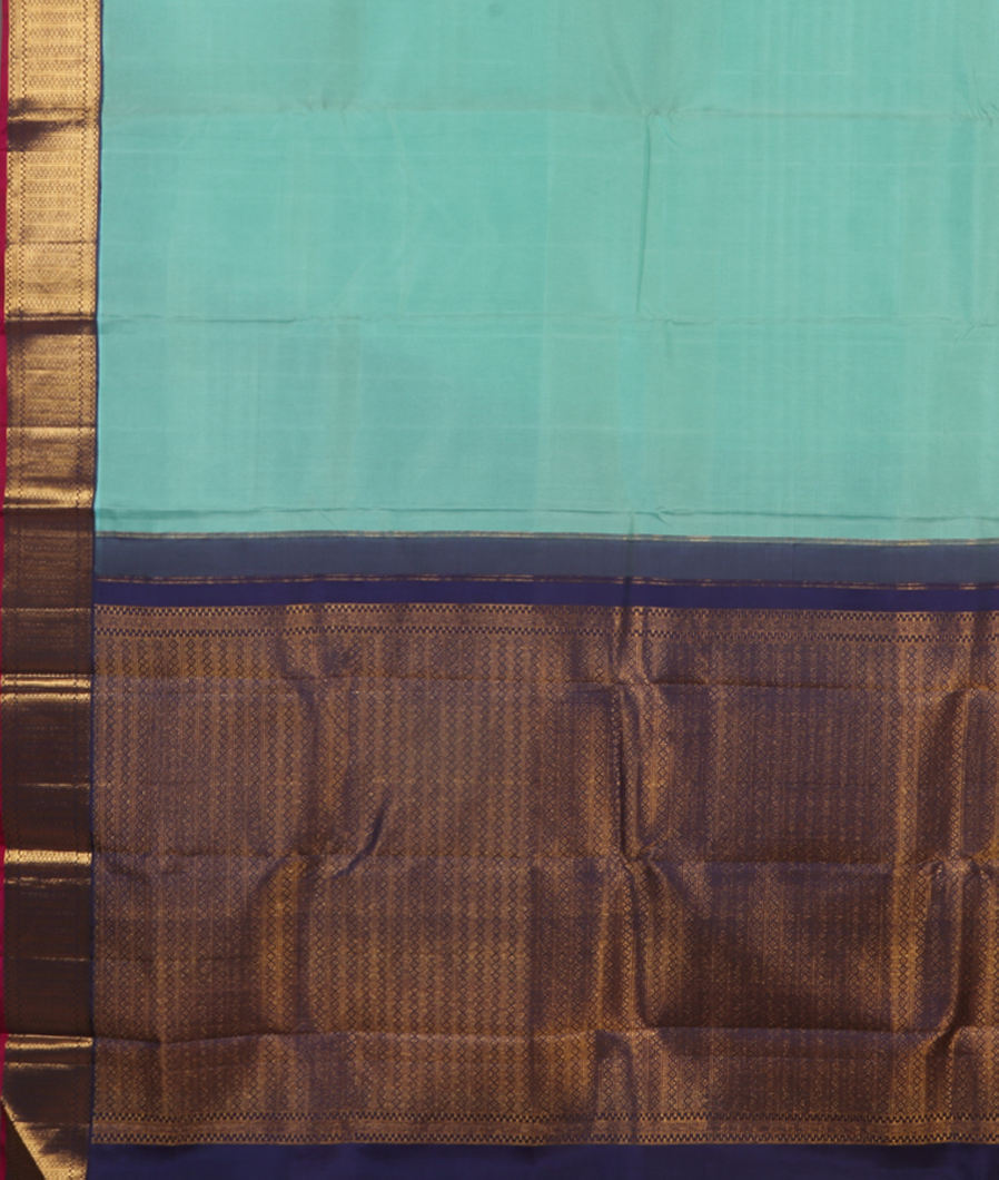 Blue Handwoven Kanjivaram Silk Saree T4083524