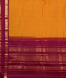Yellow and Brown Handwoven Kanjivaram Silk Saree T4368184