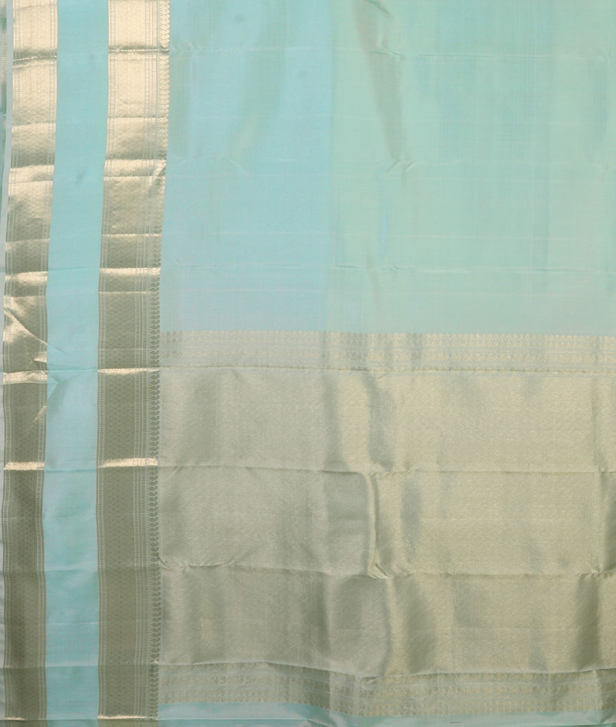 Powder Blue Handwoven Kanjivaram Silk Saree T4323934