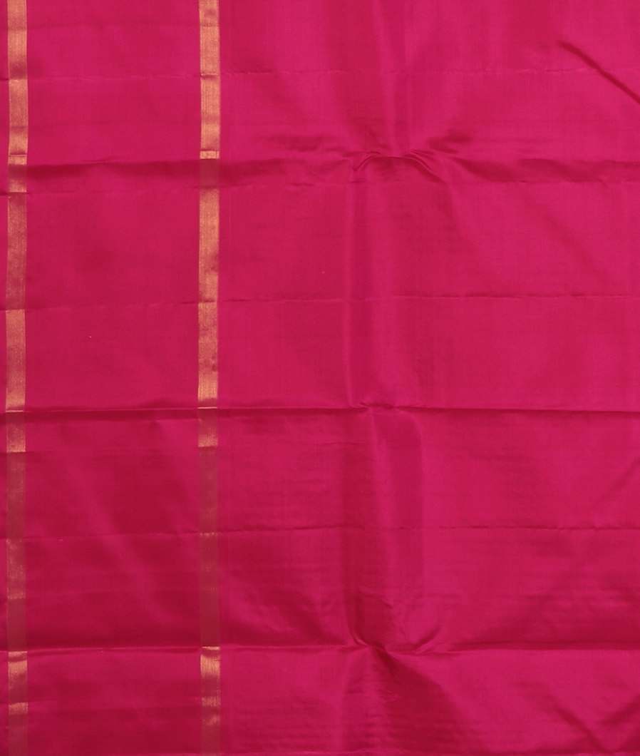 Pinkish Orange Handwoven Kanjivaram Silk Saree T4383753