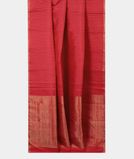 Pinkish Orange Handwoven Kanjivaram Silk Saree T4383682