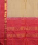 Cream Handwoven Kanjivaram Silk Saree T4367814