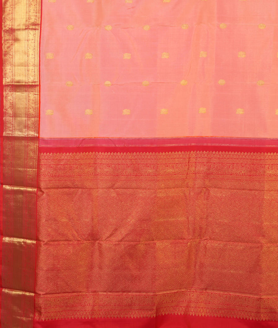 Pink Handwoven Kanjivaram Silk Saree T4195884
