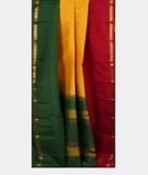 Yellow Handwoven Kanjivaram Silk Saree T4376122