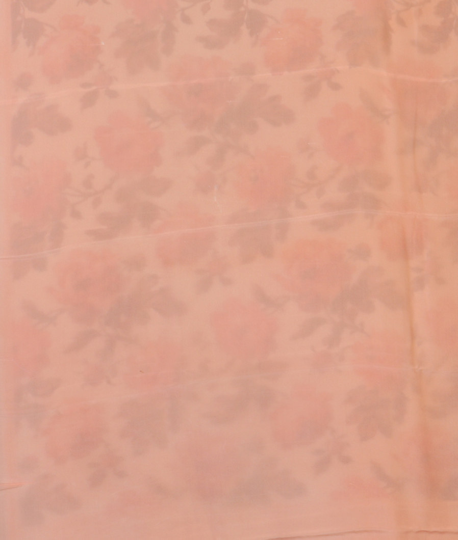 Cream Crepe Silk Saree T2857043