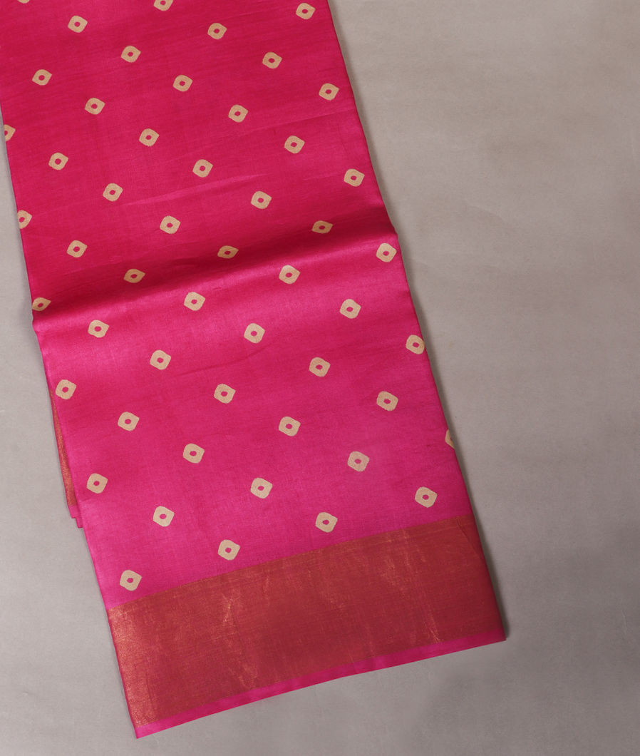 Pink Tussar Printed Saree T429925-image