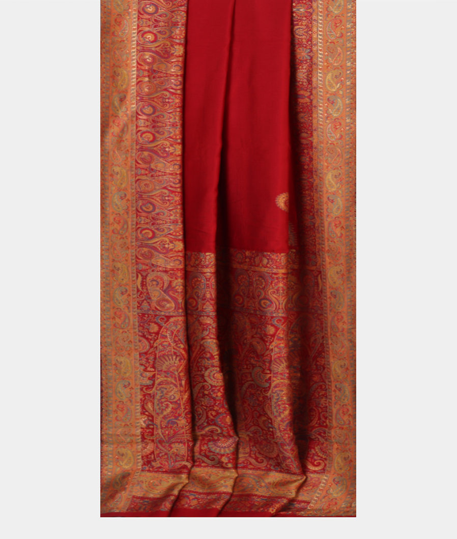Red Cashmere Kani Silk Saree T4391022