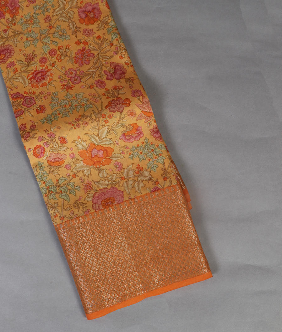 Yellow Chaniya Silk Saree T445634-image