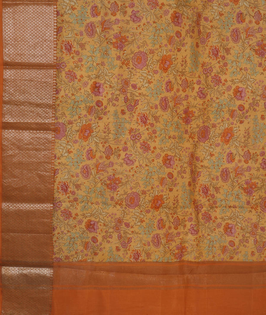 Yellow Chaniya Silk Saree T4456344