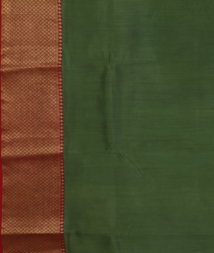 Green Chaniya Silk Saree T4456533