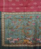 Pink Tussar Printed Saree T4451214