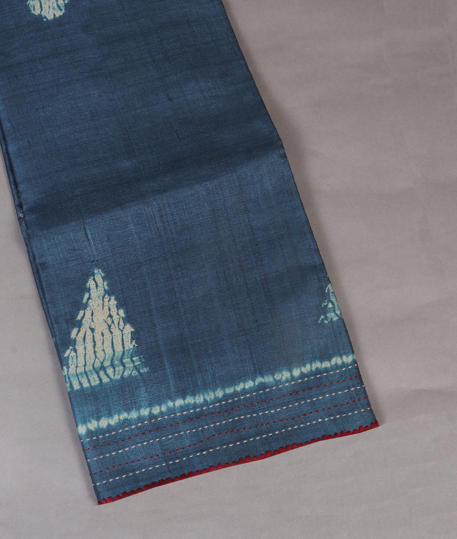 Blue Tussar Printed Saree T445077-image
