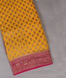 Yellow Banaras Georgette Silk Saree T4436861