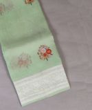 Green Kora Organza Hand Embroidery Saree T3792631