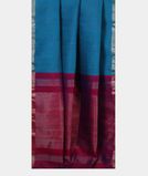 Blue Woven Raw Silk Saree T4457942