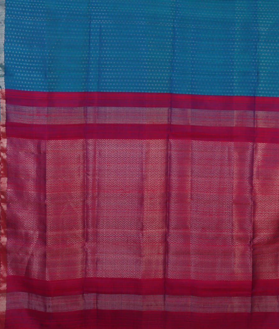Blue Woven Raw Silk Saree T4457944