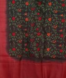 Black Silk Kota Embroidery Saree T3391984