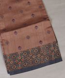 Brown Tussar Embroidery Saree T3128171