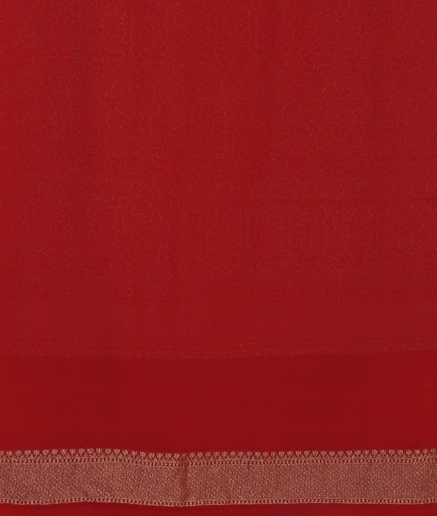 Peacock Blue Banaras Georgette Silk Saree T4436613