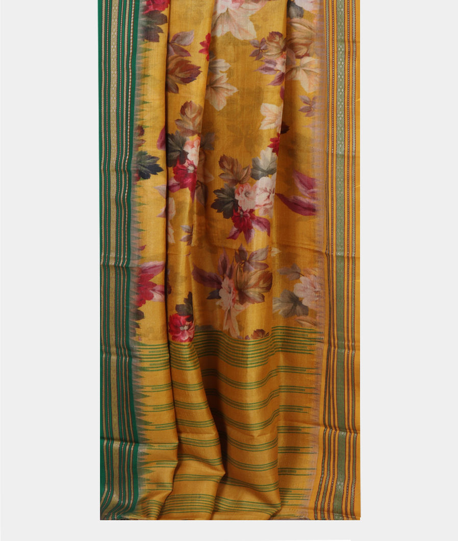 Yellow Vidarbha Tussar Saree T4462332