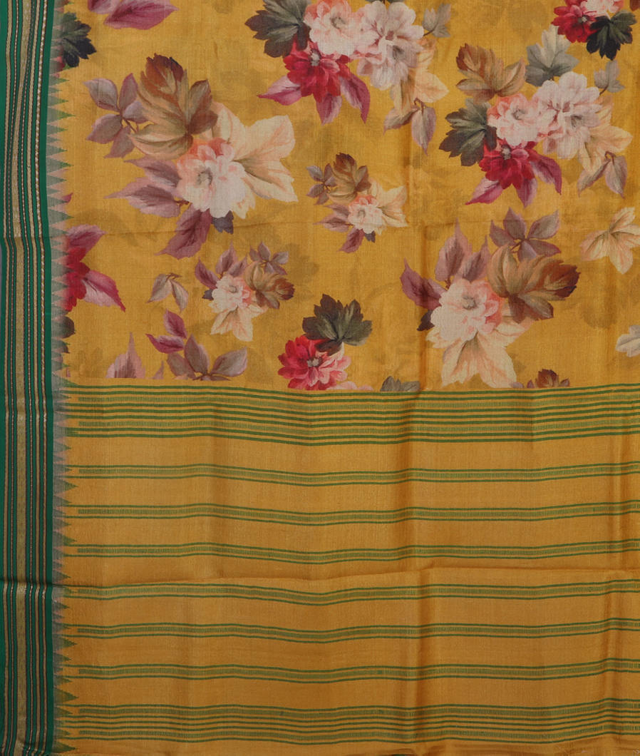 Yellow Vidarbha Tussar Saree T4462334