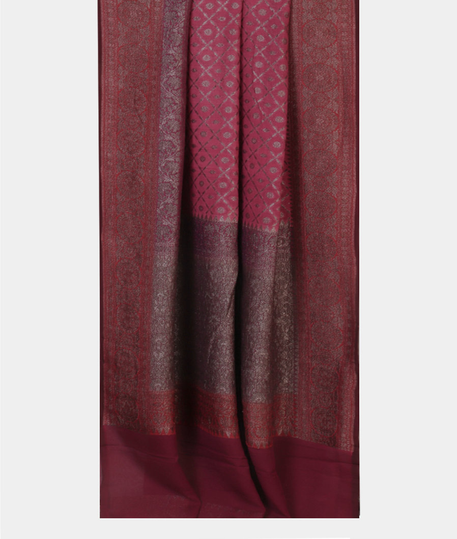 Pink Banaras Georgette Silk Saree T4463072